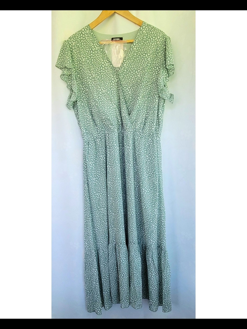 NWT BTFBM Mint Green & White Printed Maxi Dress
